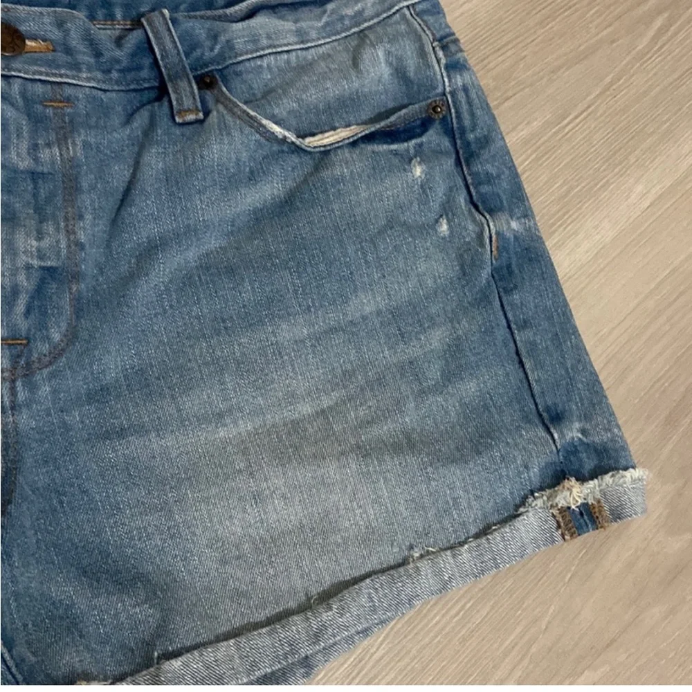 #1255 Denim Cutoff Shorts in Light Blue